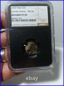 2026 Niue G$1 Zombie Gamer- 9kt Au REVERSE PF 70