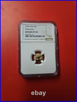 2026 Niue Pteranodon 1 Gram Gold Coin NGC Reverse Proof 70 PF70 Dinosaur $1
