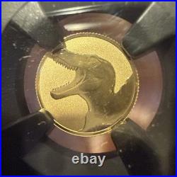 2026 Niue SPINOSAURUS Reverse Proof PF70 Gold Coin & Label
