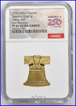 2026 P Freedom Ringing Liberty Bell 1 oz Gold Proof Coin NGC PF69 IN HAND