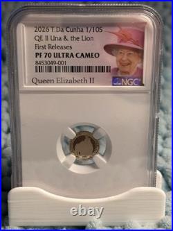 2026 QE II & the Lion platinum&gold 1/10 sovereign PF 70 UCAM WithOGP, COA plus