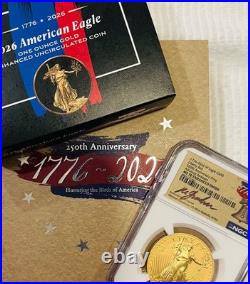 2026 W Gold Enhanced Eagle $50 Liberty Bell Privy NGC MS70 Enhanced AR