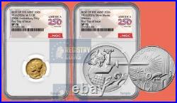 2026 W Mercury Dime Gold Coin & Silver Medal Set NGC SP70 FDI First Day MS70 %