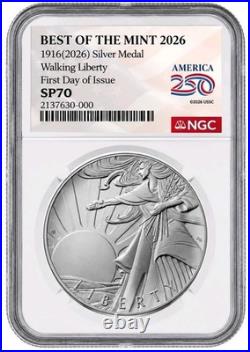 2026 W Walking Liberty Silver Medal Coin NGC SP70 First Day Issue FDI -presale