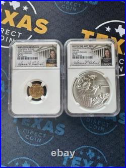 2026 WithP Mercury Dime Gold Coin & Silver Medal Set NGC MS70 ADV RELEASES CABRAL
