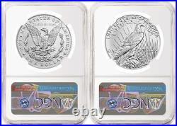 2 Coin Set 2026 Morgan Peace Enhanced 250th Privy NGC MS70 FR Gold Pre-Sale