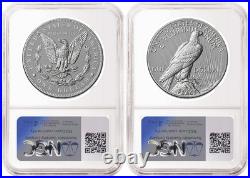 2 Coin Set 2026 Morgan and Peace Reverse Proof Privy NGC RP70 FR Gold