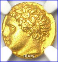 317 289 BC Apollo Sicily Agathocles AV Decadrachm ancient gold coin NGC Ch XF