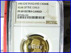 4000 baht Thailand NGC PF-69 Ultra Cameo Year of the Child Gold coin b Proof