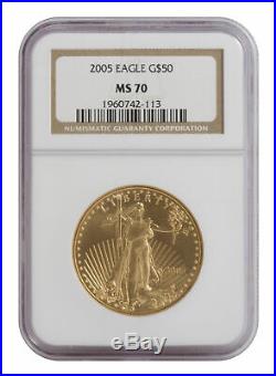 $50 1 oz American Gold Eagle MS70 PCGS or NGC (Random Date)
