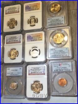 50+ Old Coins Set- With Real 24K Gold, PCGS/NGC Coin, Proof, 100+ Year Old Coin