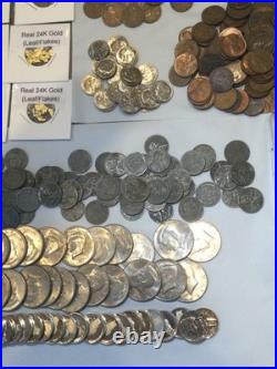50+ Old Coins Set- With Real 24K Gold, PCGS/NGC Coin, Proof, 100+ Year Old Coin