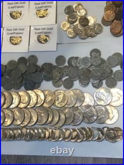 50+ Old Coins Set- With Real 24K Gold, PCGS/NGC Coin, Proof, 100+ Year Old Coin