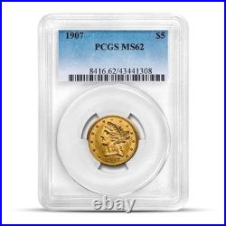 $5 Liberty Gold Half Eagle Coin (MS62, NGC or PCGS)