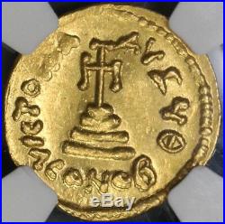 654 NGC MS Constans II Gold Solidus Byzantine Empire Mint State Coin (19010402C)