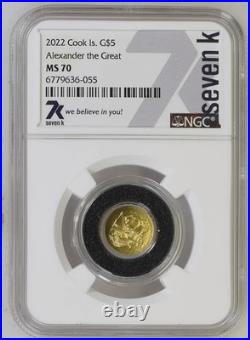 7K Metals $5 Ancient Greece Alexander the Great 1/2 gram Gold Coin 2022 NGC MS70 7K Metals $5 Ancient Greece Alexander the Great 1/2 gram Gold Coin 2022 NGC MS70