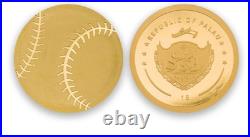 9999 Pure Gold Baseball $1 Coin