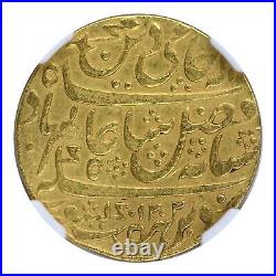 AH1202/19 India Gold Mohur Bengal Presidency Oblique Milling NGC AU Details