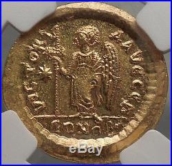 ANASTASIUS I 491AD NGC Certified MS Ancient Byzantine Solidus GOLD Coin i53476