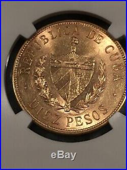 Absolutely Stunning & Rare US Minted 1916 Golden 10 Pesos 1/2 Oz Coin