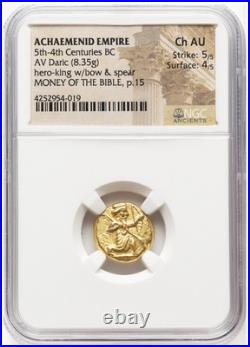 Achaemenid Persia Empire King Darius II 420-375 BC Gold Daric NGC CHAU New Coin