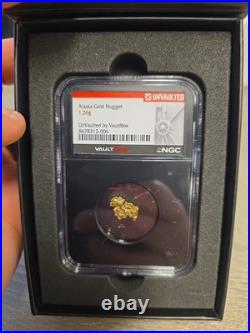 Alaska Gold Nugget NGC Vault Box UNVAULTED 1.26G