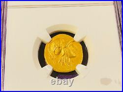 Alexander III The Great 336-323 BC early Psthumous NGC AU certified Gold Coin