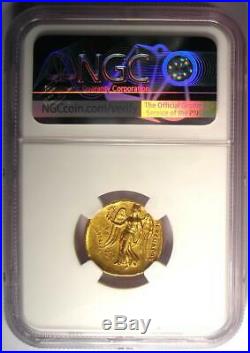 Alexander the Great III AV Gold Stater Coin 336 BC Certified NGC AU Condition