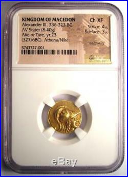 Alexander the Great III AV Gold Stater Coin 336 BC Certified NGC Choice XF