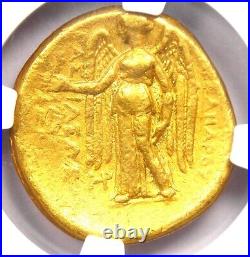 Alexander the Great III AV Stater Gold Coin 336-323 BC Certified NGC VF