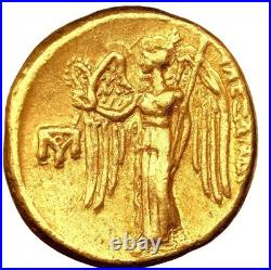 Alexander the Great III AV Stater Gold Macedon Coin 336-323 BC NGC Choice VF