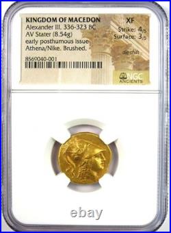 Alexander the Great III AV Stater Gold Macedon Coin 336 BC Certified NGC XF EF