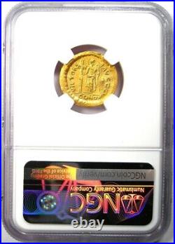 Anastasius I AV Solidus Gold Byzantine Coin 491-518 AD Certified NGC AU