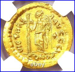 Anastasius I AV Solidus Gold Byzantine Coin 491-518 AD Certified NGC AU