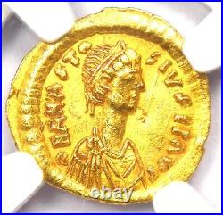 Anastasius I AV Tremissis Gold Byzantine Coin 491-518 AD Certified NGC AU