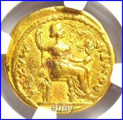 Ancient Roman Tiberius Gold AV Aureus Livia Coin 14-37 AD Certified NGC Fine
