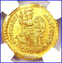 Arcadius AV Solidus Gold Ancient Roman Gold Coin 383-408 AD Certified NGC AU