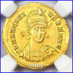 Arcadius AV Solidus Gold Ancient Roman Gold Coin 383-408 AD NGC Choice XF