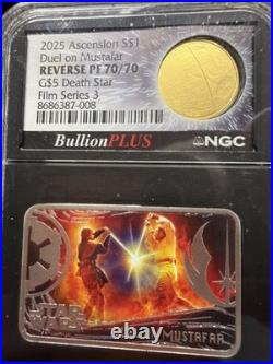 Ascension 2025 $1 Gold Duel on Mustafar Reverse Proof PF70 NGC