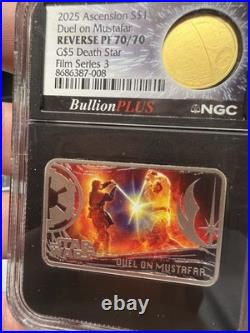 Ascension 2025 $1 Gold Duel on Mustafar Reverse Proof PF70 NGC