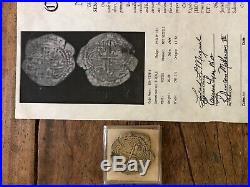 Atocha 1622 Shipwreck Fisher Grade 1 Bolivia 8 Reales Pirate Gold Coins Silver