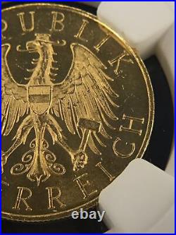 Austria 1929 Gold 25 Schilling NGC PL63 Proof Like Stunning And Historic