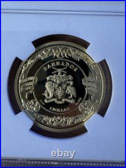 Barbados 2024 S$1 Wild West Revolver Gold Proof Coin NGC PF 70 Ultra Cameo