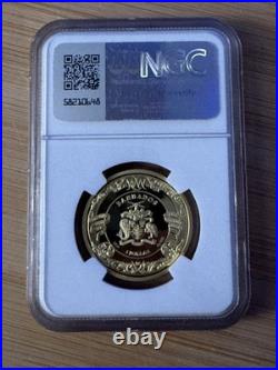 Barbados 2024 S$1 Wild West Revolver Gold Proof Coin NGC PF 70 Ultra Cameo