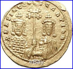 Basil II & Constantine VIII. Ancient Byzantine GOLD Coin JESUS CHRIST NGC i69600