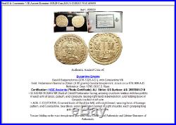 Basil II & Constantine VIII. Ancient Byzantine GOLD Coin JESUS CHRIST NGC i69600