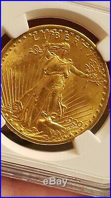 Beauty 1920 20 Dollar Saints Gaudens Gold Coin Certified By Ngc Ms64 Scarce