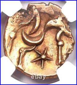 Britain Corieltavi AV Stater Gold Horse Apollo Coin 50-20 BC Certified NGC AU