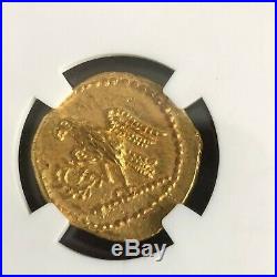 Brutus Julius Caesar Roman Assassin 44BC Ancient Greek GOLD Coin NGC MS i66641