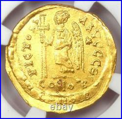 Byzantine Anastasius I AV Solidus Gold Coin 491-518 AD Certified NGC AU